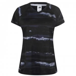 image of New Balance Core Graphic T Shirt Ladies - Black