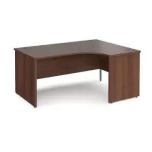 image of Office Desk Right Hand Corner Desk 1600mm Walnut Top And Panel End Leg Maestro 25