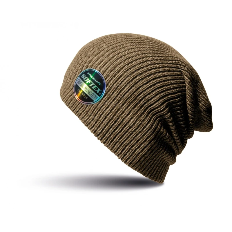 Image of Result Result Men Winter Essentials Core Softex Beanie Hat in Brown Brown One Size Male 5057080699681