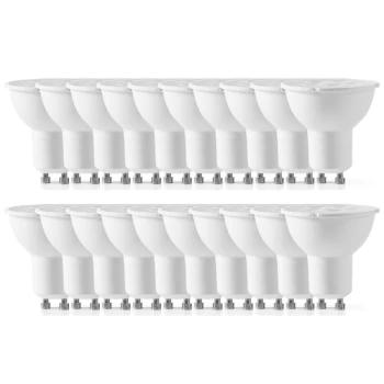 Image of Nedis 4.8W 345 Lumen 2700K Warm White LED Bulb - GU10, 20 Pack