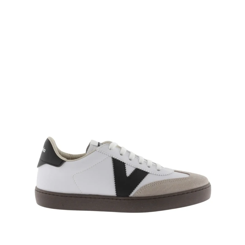 Image of Victoria Trainers Victoria Berlin Ciclista Efecto Piel & Piezas Serraje & Logo Glitter Blanc Female 36