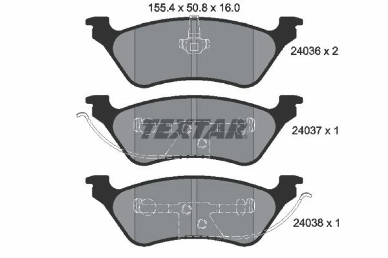 Image of Brake pad set TEXTAR 2403601