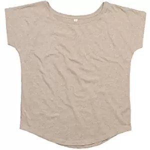 Image of Mantis Womens/Ladies Loose Fit Short Sleeve T-Shirt (L) (Natural Melange)