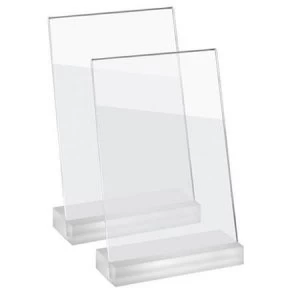 image of Sigel Frozenacrylic Slanted Table Top Display Frame A5 Ref TA312 Pack of 2