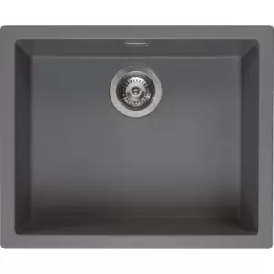 image of Reginox Amsterdam Composite Kitchen Sink Single Bowl in Grey Granite Composite