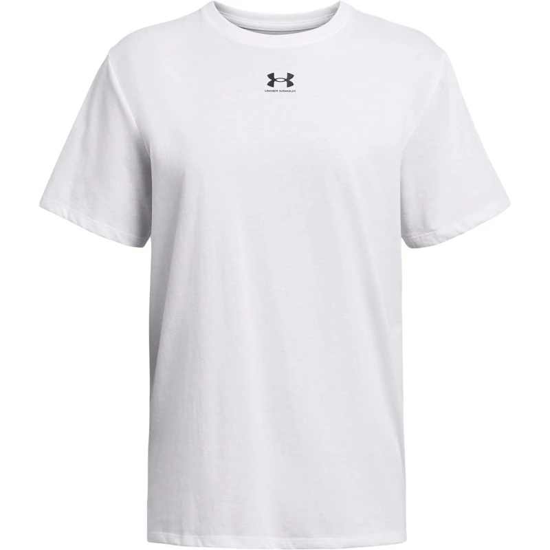 Image of Under Armour Womens Campus Oversize Short Sleeve T Shirt L- Bust 38.5 - 40.5' White 1387193-100-L