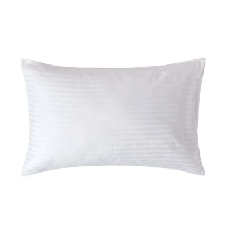 Image of Homescapes Egyptian Cotton Satin Stripe Housewife Pillowcase 330 TC White