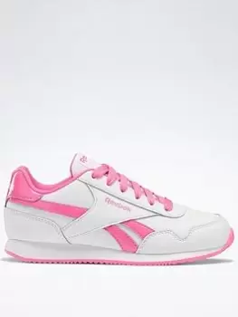 Image of Reebok Royal Classic Jogger 3 Shoes, White/Pink, Size 1 Older, Women