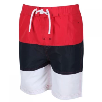 image of Regatta Shaul III Swimming Shorts - TrueRed/Navy