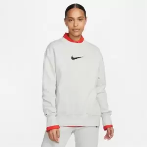 Image of Nike Nsw Phnx Flc Os Crew Ms - Grey