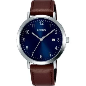 image of Lorus RH939JX9 Mens Dress Watch with Sunray Blue Dial & Clear White Arabic Numerals