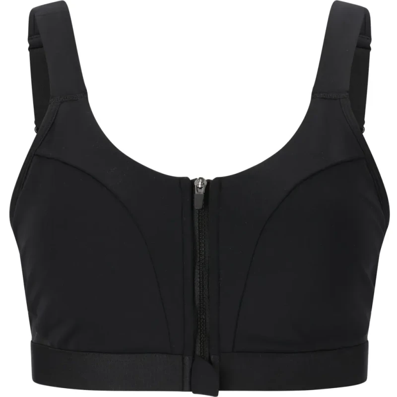 Image of Endurance Womens zip-up sports bra Endurance Crystale Noir Female S