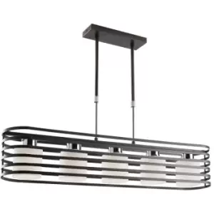 image of Cristal Cell Bar Pendant Light Wenge 5 Lights