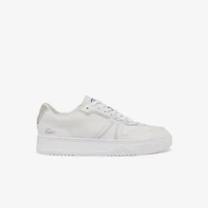 Lacoste Mens L001 Leather Trainers Size 12 UK White & Off White