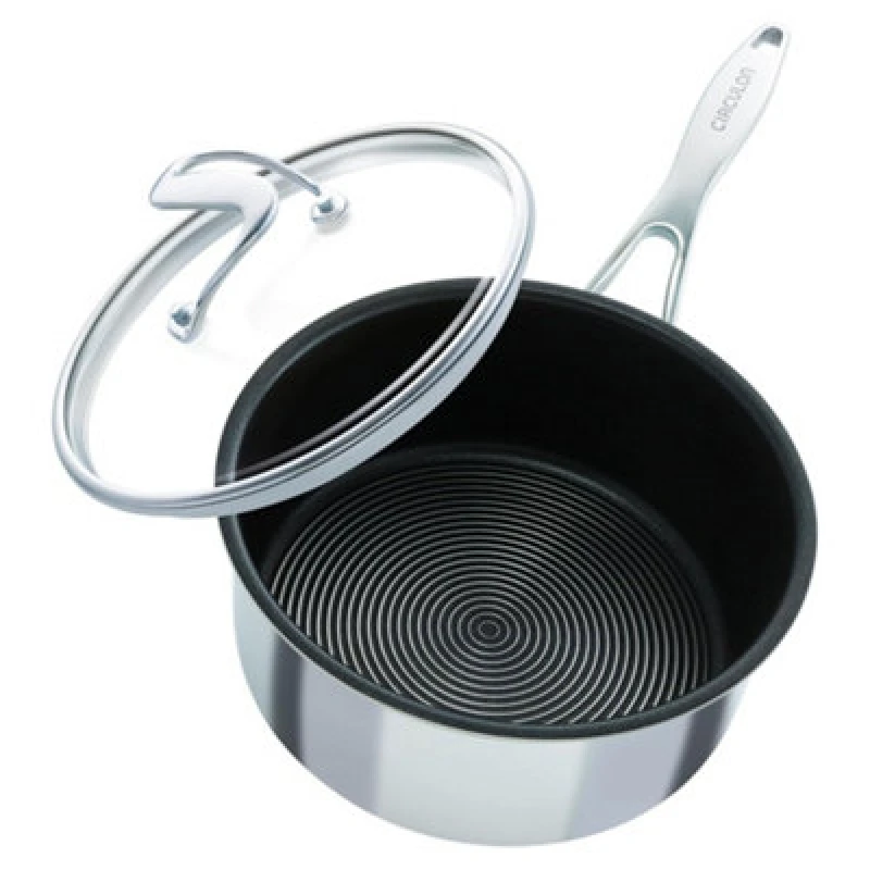 Image of Circulon Clad Series Non Stick Saucepan With Lid 20Cm / 2.8L - Silver