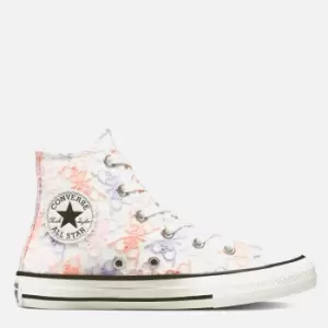 Converse Kids Chuck Taylor All Star Hi - Top Trainers - Pale Amethyst/Crimson Tint - UK 1 Kids