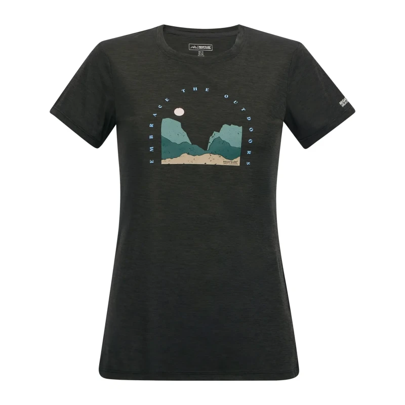 Image of Womens T-Shirt Regatta Fingal Noir Female 38