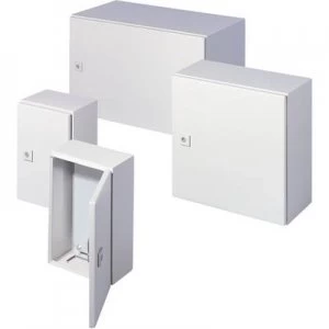 Image of Switchboard cabinet 600 x 600 x 250 Steel plate Grey white RAL 7035