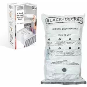 image of BLACK+DECKER Vacuum Storage Bags, White, Jumbo