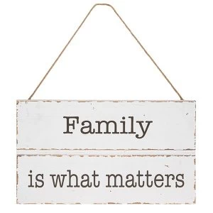 image of Homestyle Hanging Wood Plaque Family