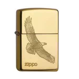 Image of Zippo High Polish Brass 254B Eagle-Brass windproof lighter