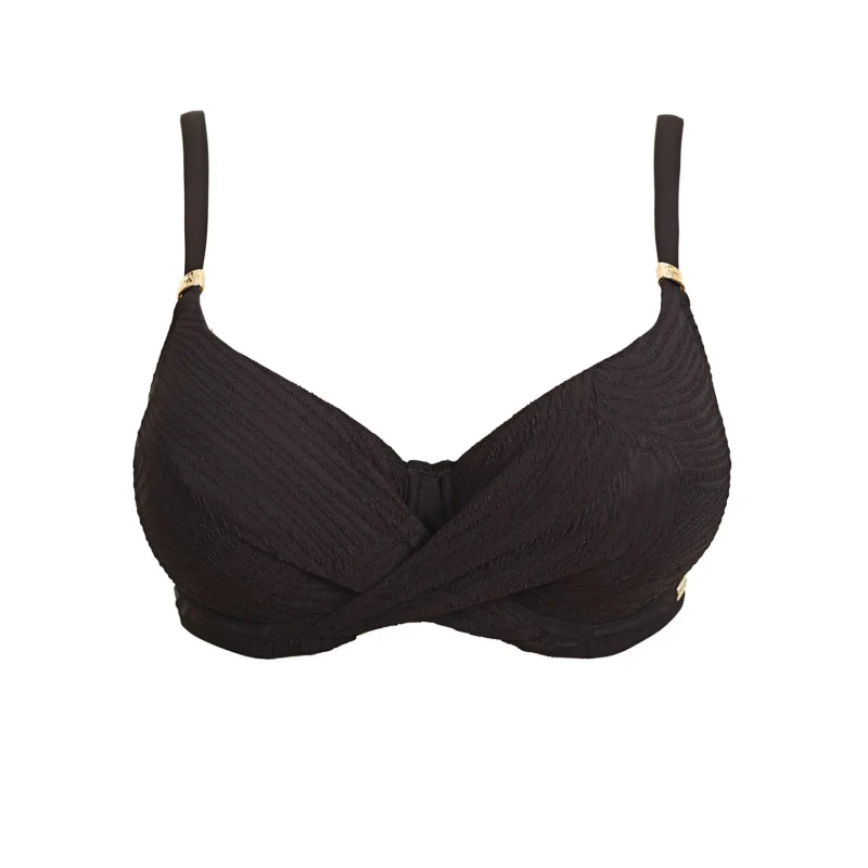 Image of Fantasie Womens Ottawa Full Cup Bikini Top in Black Size: 32GG Black Female 32GG