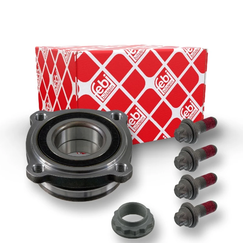 Image of FEBI BILSTEIN 38258 Wheel bearing kit Rear Axle Right, with ABS sensor ring Wheel Bearing Kit (654)