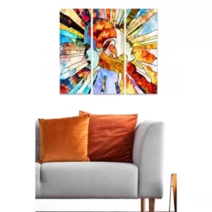 Image of MDF1021939786 Multicolor Decorative MDF Painting (3 Pieces)