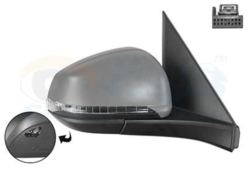 Image of VAN WEZEL Wing mirror VAN WEZEL 5717818