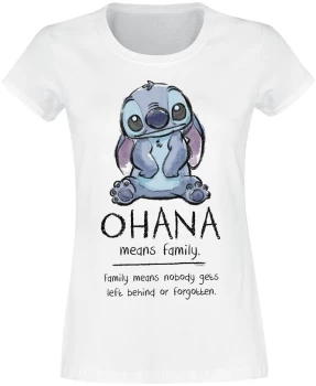 image of Lilo & Stitch Ohana Means Family T-Shirt white