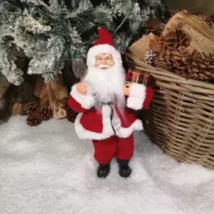 Image of Samuel Alexander - 30cm Standing Santa Claus Father Christmas Decoration in Red