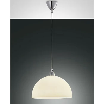 Image of Fabas Luce Lighting - Fabas Luce Nice Dome Pendant Ceiling Lights Amber Glass, E27