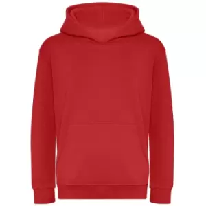 Awdis Childrens/Kids Organic Hoodie (12-13 Years) (Fire Red)