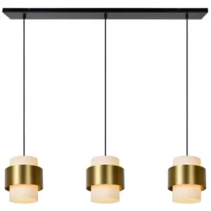 Image of Lucide FIRMIN - Bar Pendant Light - 3xE27 - Matt Gold, Brass