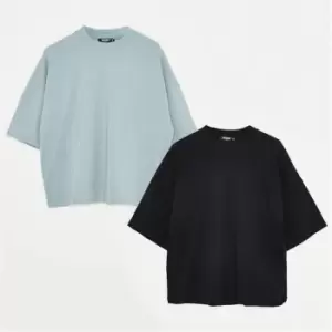 Image of Missguided Petite Round Neck T Shirt 2 Pack - Multi