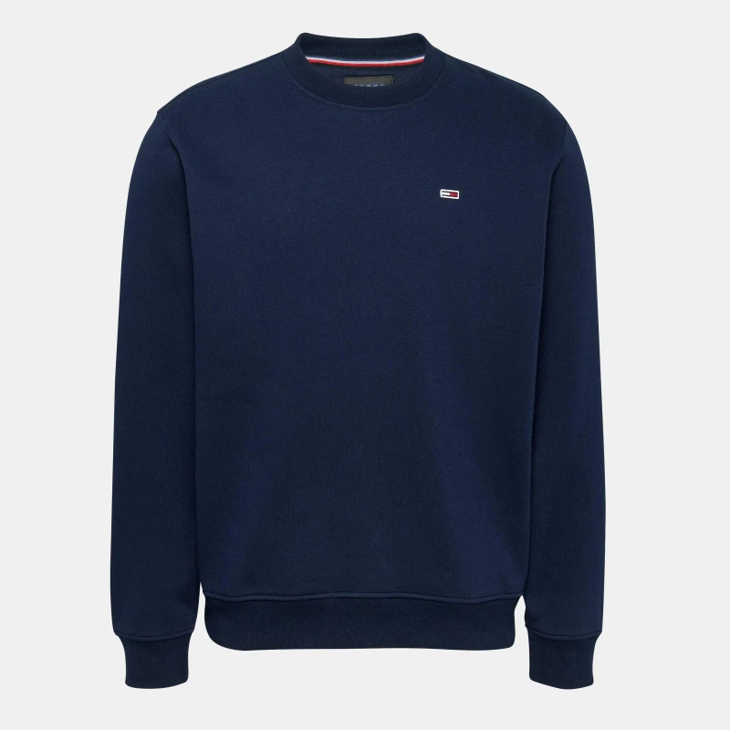 Image of Tommy Jeans Regular Flag Fleece Sweatshirt Dark Night Navy M
