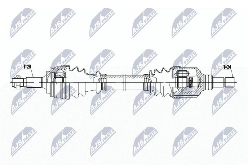 Image of NTY NPW-PE-049 Drive shaft Front Axle Right Drive Shaft (13)