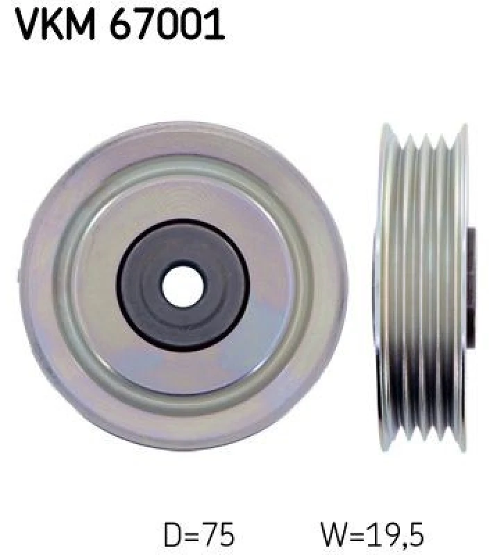 Image of SKF Deflection / guide pulley, V-ribbed belt SKF VKM 67001
