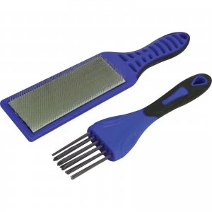 Image of Faithfull 2 Piece Wire File Card Brush Kit