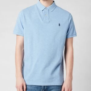 Image of Polo Ralph Lauren Mens Custom Slim Fit Mesh Polo Shirt - Jamaica Heather - L