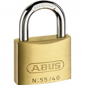 image of Abus 55 Series Basic Brass Padlock Keyed Alike 40mm Standard 5402