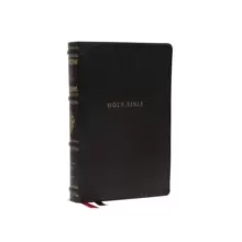 Image of NKJV, Personal Size Reference Bible, Sovereign Collection, Genuine Leather, Black, Red Letter, Comfort Print : Holy Bible, New King James Version