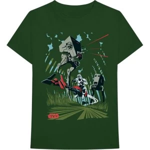 Image of Star Wars - AT-ST Archetype Mens Large T-Shirt - Green