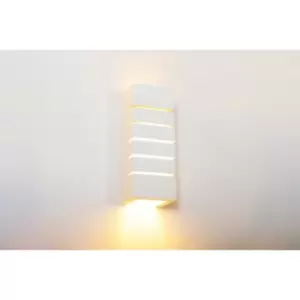 Integral LED Lighting - Integral Indoor Decorative Paintable Plaster Rafina Wall Light IP20 For 1 x E14 Max 40W White