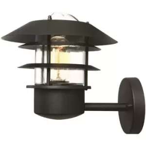 image of Elstead Helsingor - 1 Light Outdoor Wall Lantern Light Black IP44, E27