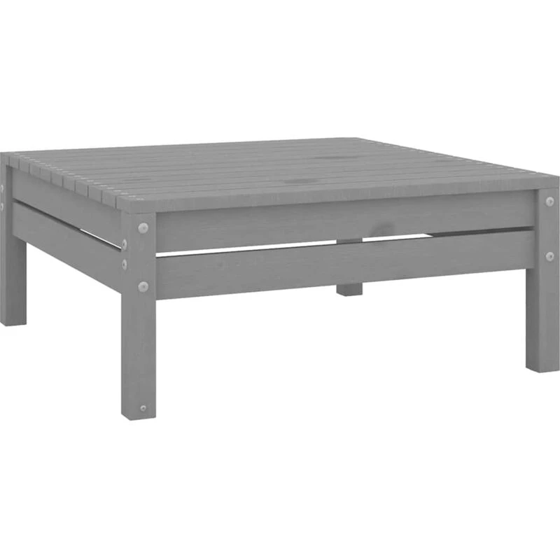 Image of VIDAXL Garden Footstool Grey Solid Pinewood Vidaxl 8720286658932