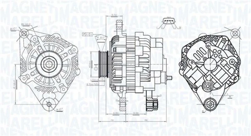 Image of MAGNETI MARELLI Alternator MAGNETI MARELLI 063733526010