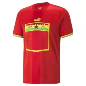 Image of Puma Ghana Away Shirt 2022 2023 Adults - Red