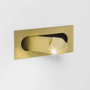 Image of LED Reading Switched Recessed Wall Light Matt Gold