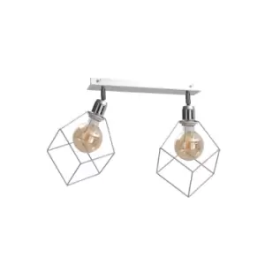 Image of Ruben Twin Ceiling Spotlight Silver, 53cm, 2x E27